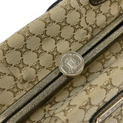 Celine Vintage Macadam Shoulder Bag Canvas, BEIGE, CANVAS, Shoulder bag