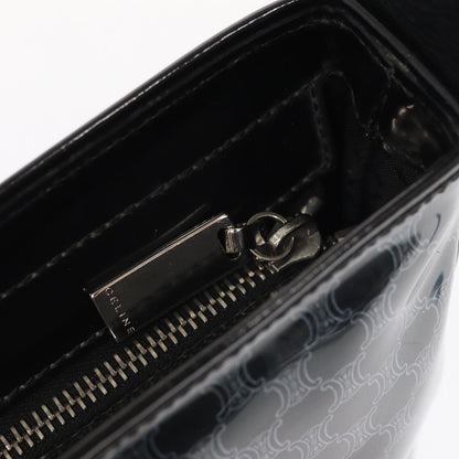 Celine Vintage Macadam Shopper Tote Venyl, BLACK, CANVAS, Tote bag