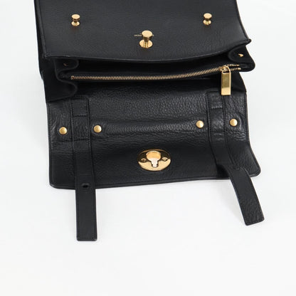 Saint Laurent Muse Two Bag Leather, BLACK, LEATHER, Handbag