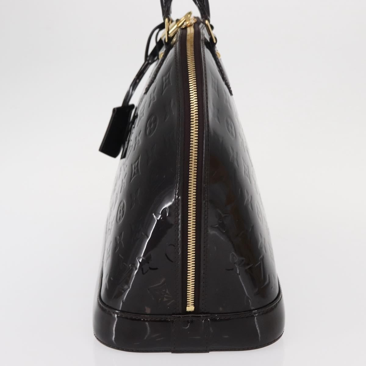 Louis Vuitton Alma Handbag Monogram Vernis, BURGUNDY, PATENT_LEATHER, Handbag