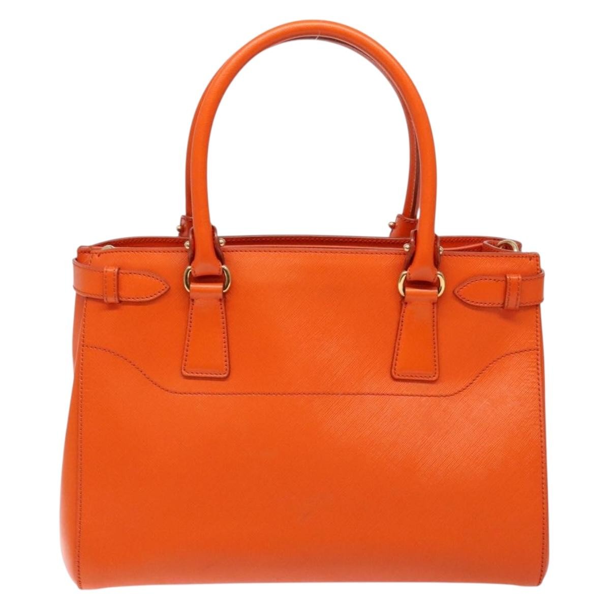 Salvatore Ferragamo Batik Tote Leather, ORANGE, LEATHER, Tote bag