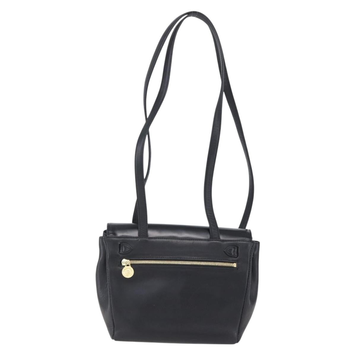 Versace Vintage Shoulder Bag Leather, BLACK, LEATHER, Shoulder bag