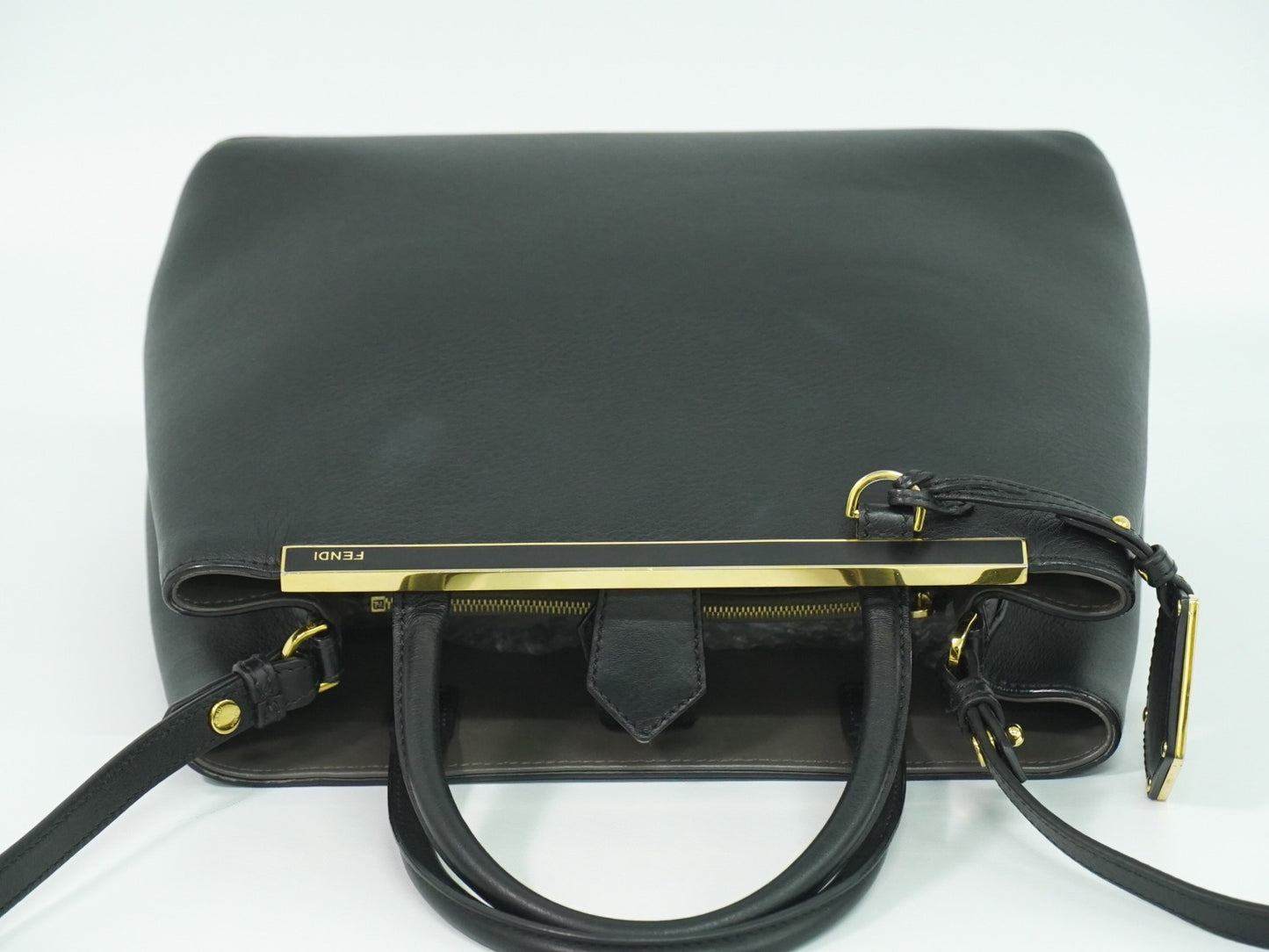 Fendi 2Jours Bag Leather, BLACK, LEATHER, Handbag