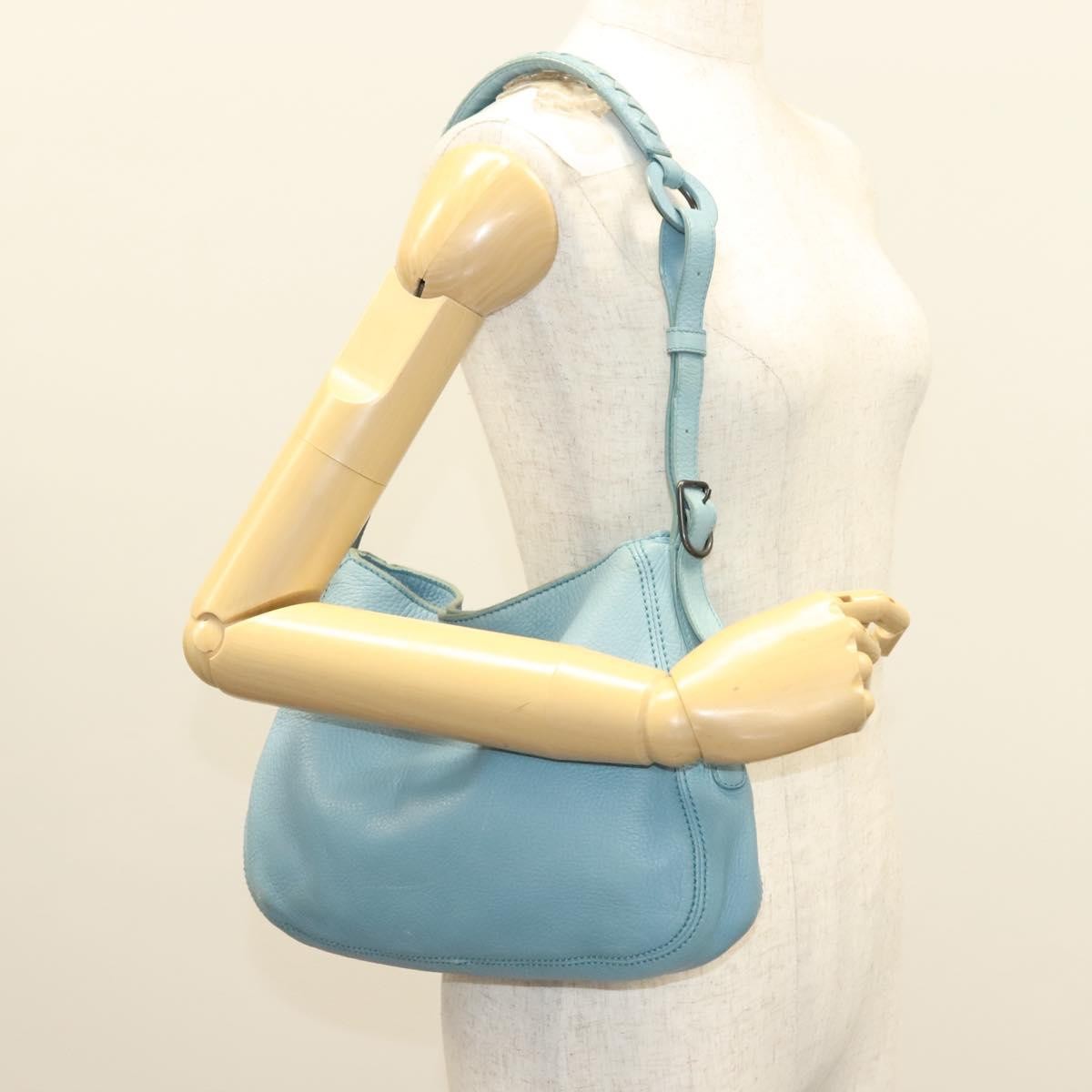 Bottega Veneta Shoulder Bag Leather, BLUE, LEATHER, Shoulder bag