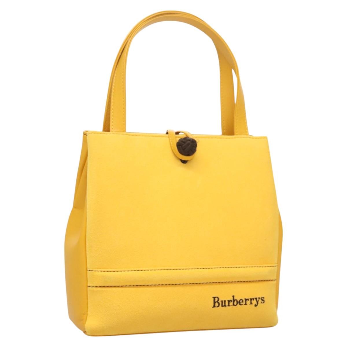 Burberry Vintage Handbag Leather, YELLOW, LEATHER, Handbag