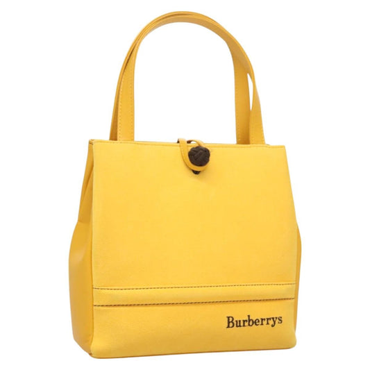 Burberry Vintage Handbag Leather, YELLOW, LEATHER, Handbag