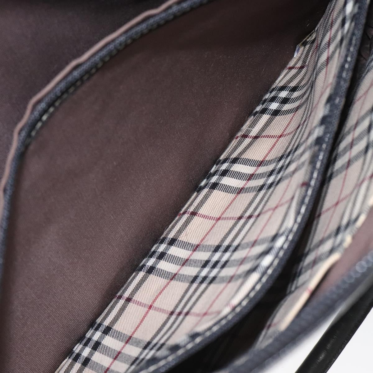 Burberry Vintage Handbag Leather, BLACK, LEATHER, Handbag