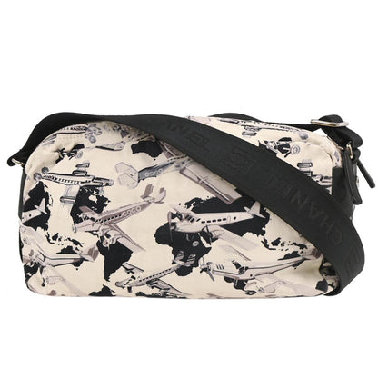 Chanel Airlines Shoulder Bag Canvas, WHITE, CANVAS, Shoulder bag