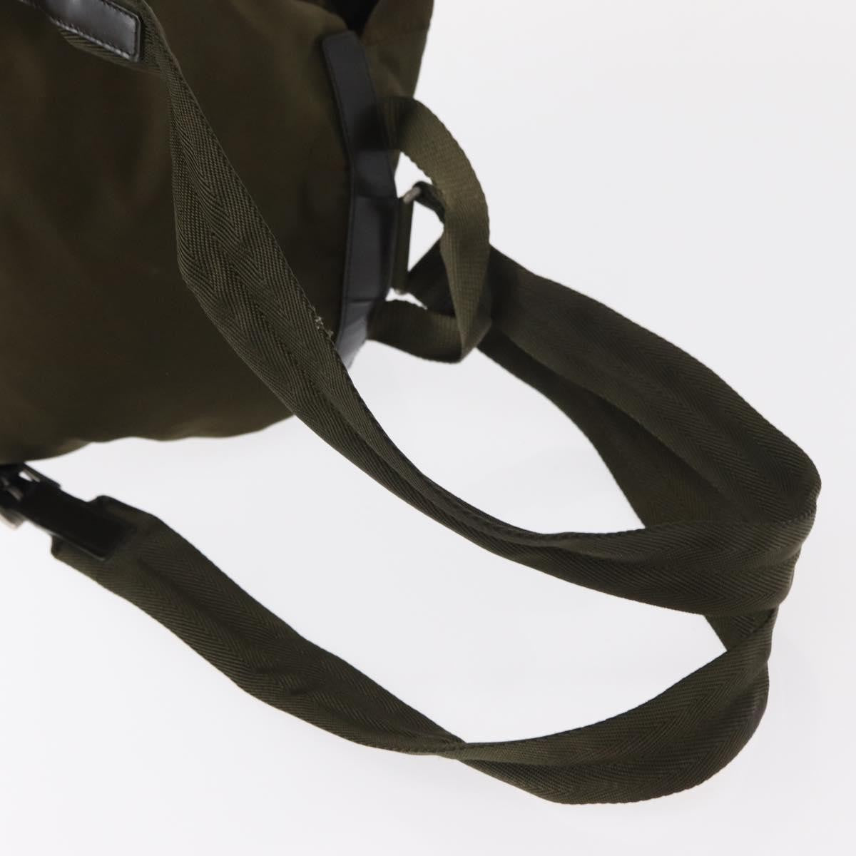 Prada Double Front Pocket Backpack Tessuto, KHAKI, NYLON, Backpack
