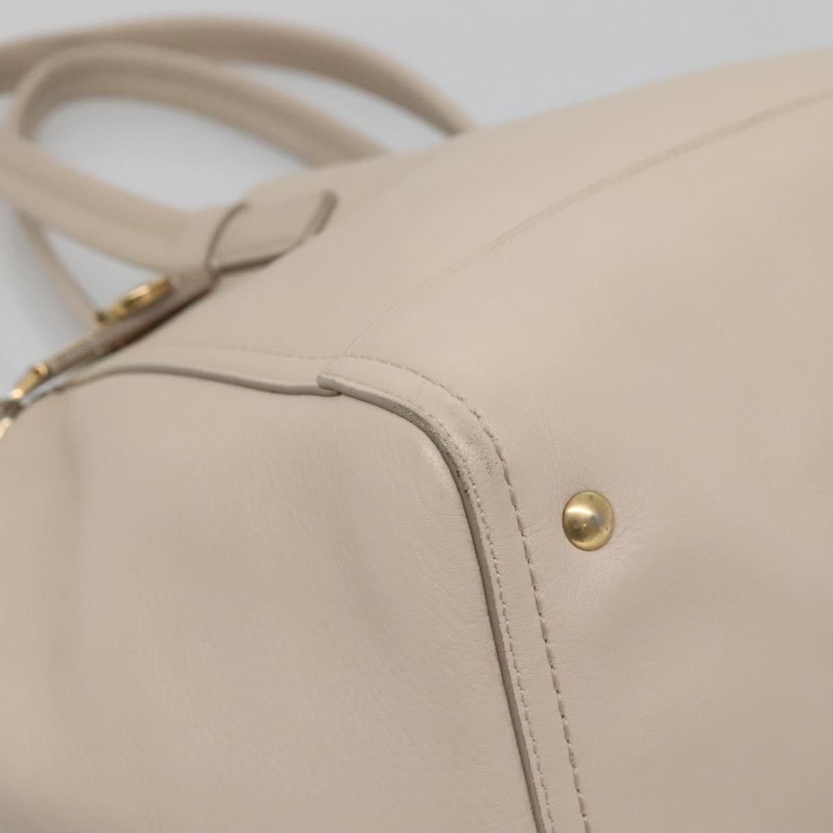 Salvatore Ferragamo Gancini Tote Leather, BEIGE, LEATHER, Tote bag