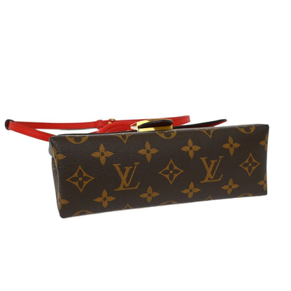 Louis Vuitton Locky Handbag Monogram Canvas with Leather, BROWN, CANVAS, Handbag