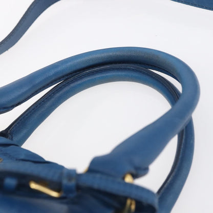 Prada Gaufre Convertible Satchel Tessuto, BLUE, NYLON, Handbag