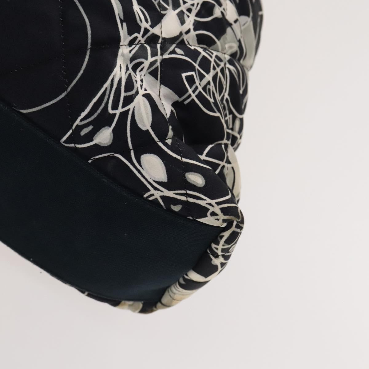 Chanel Kaleidoscope Chain Tote Quilted Printed Satin, BLACK, SILK, Tote bag