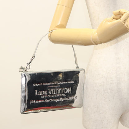 Louis Vuitton Pochette Plate Monogram mirror, SILVER, PATENT_LEATHER, Clutche & pouche