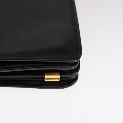 Christian Dior Vintage Shoulder Bag Leather, BLACK, LEATHER, Shoulder bag