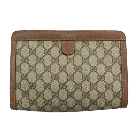 Gucci Vintage old clutch Canvas, BEIGE, PVC, Clutche & pouche