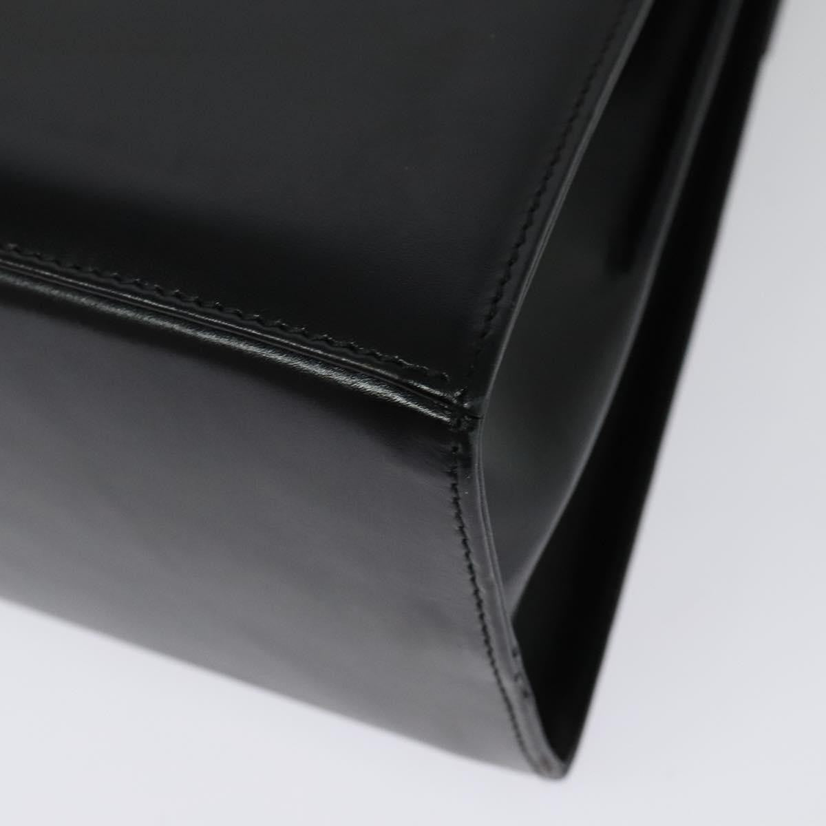 Salvatore Ferragamo Gancini Convertible Top Handle Bag Leather, BLACK, LEATHER, Handbag