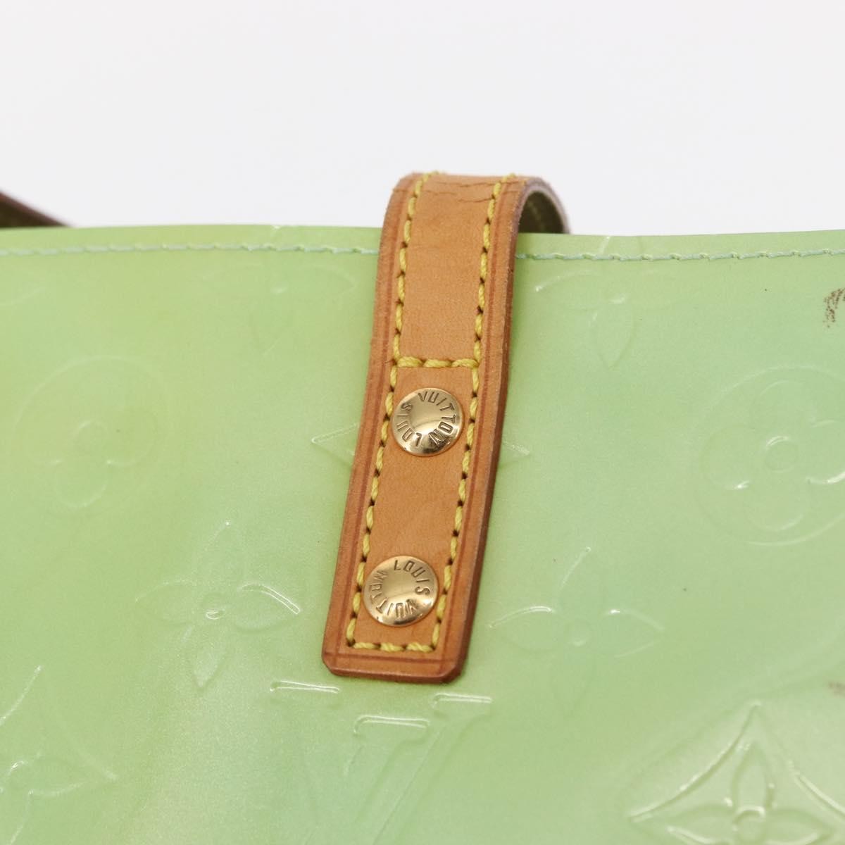 Louis Vuitton Reade Handbag Monogram Vernis, GREEN, PATENT_LEATHER, Tote bag