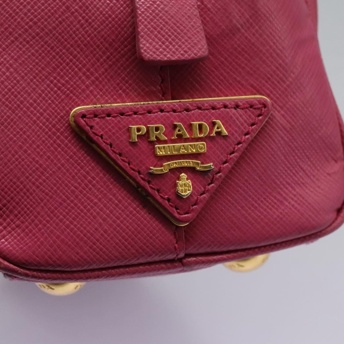 Prada Vintage Bauletto Bag Leather, PINK, LEATHER, Handbag