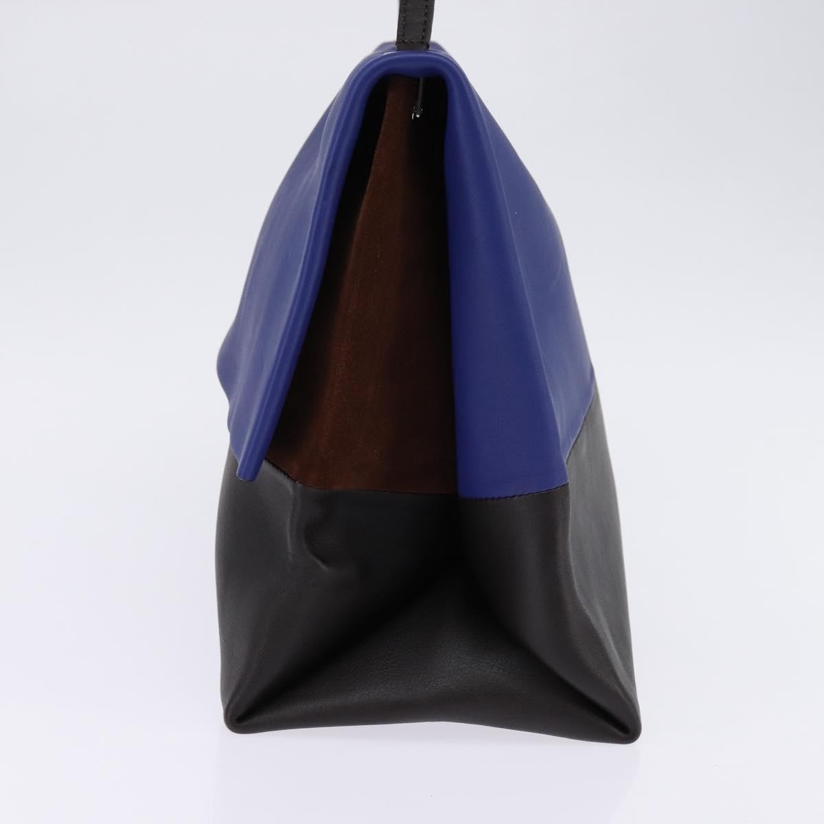 Celine All Soft Bag Leather, BLUE, LEATHER, Handbag