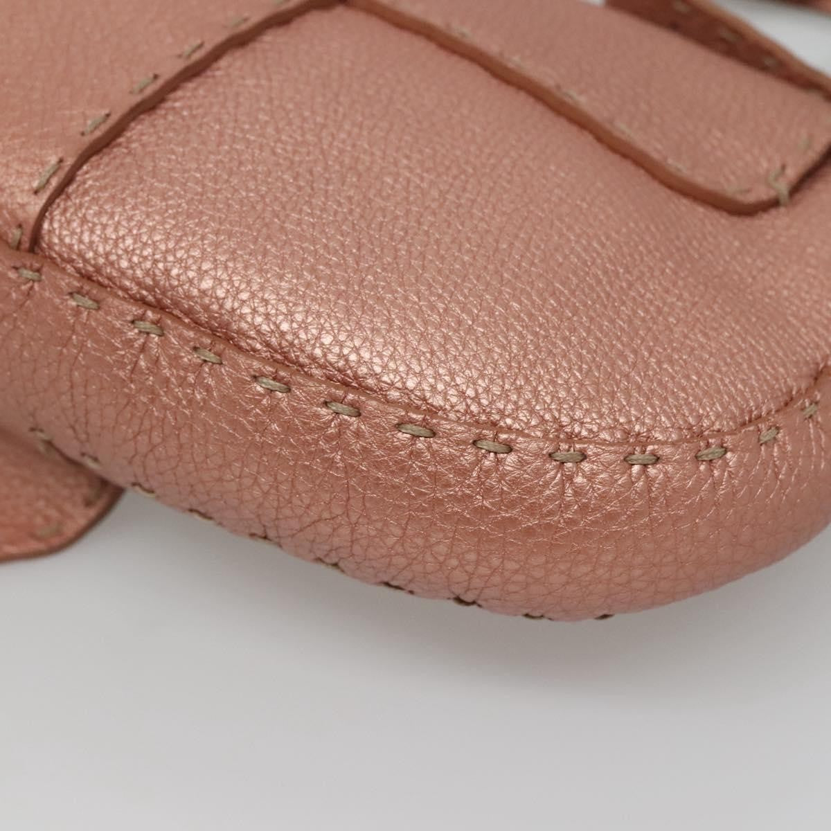 Fendi Vintage Selleria Flap Bag Leather, PINK, LEATHER, Shoulder bag