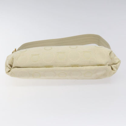 Salvatore Ferragamo Gancini Shoulder Bag Canvas, BEIGE, CANVAS, Shoulder bag