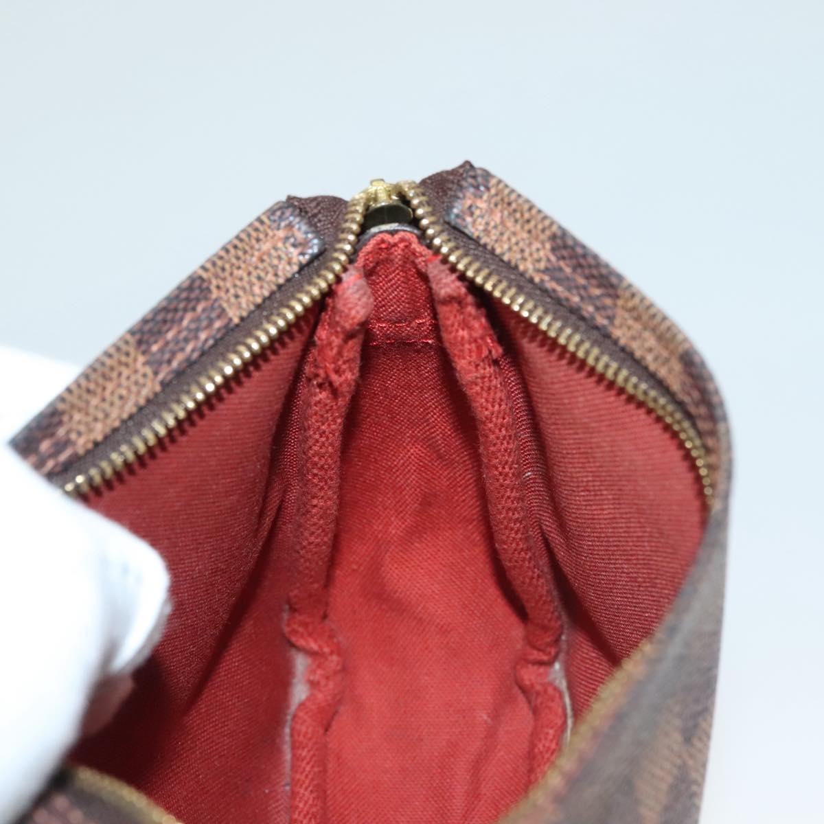 Louis Vuitton Trousse Make Up Bag Damier, BROWN, CANVAS, Clutche & pouche