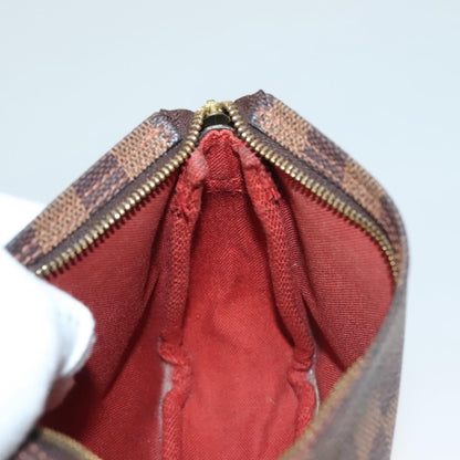Louis Vuitton Trousse Make Up Bag Damier, BROWN, CANVAS, Clutche & pouche