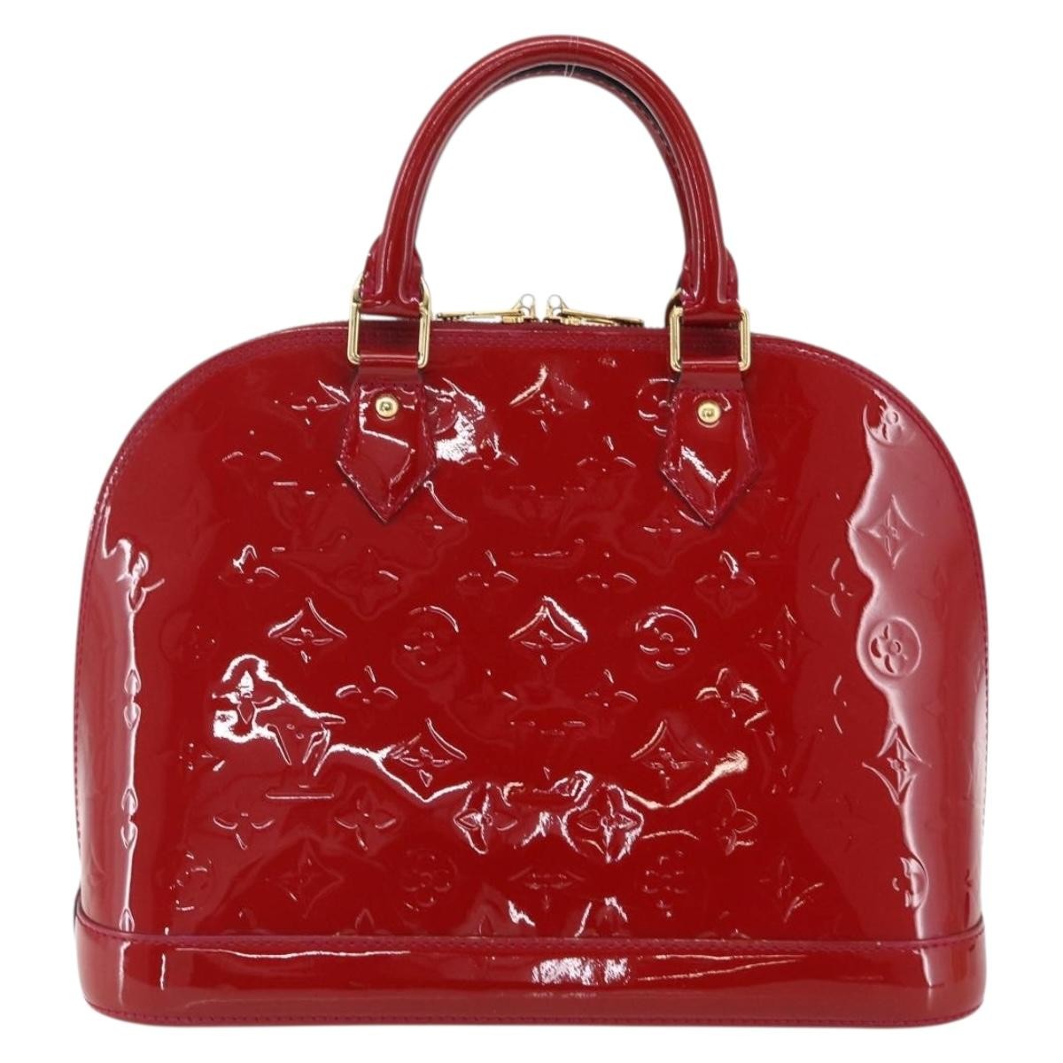Louis Vuitton Alma Handbag Patent Leather, RED, PATENT_LEATHER, Handbag