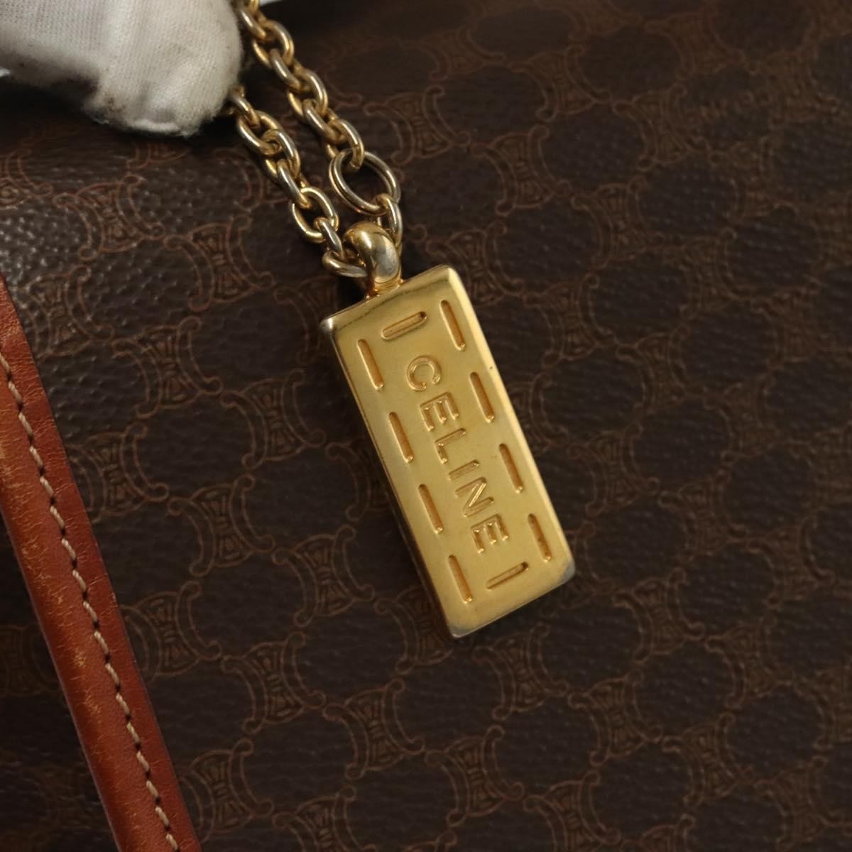 Celine Triomphe vintage handbag Macadam canvas, BROWN, CANVAS, Handbag