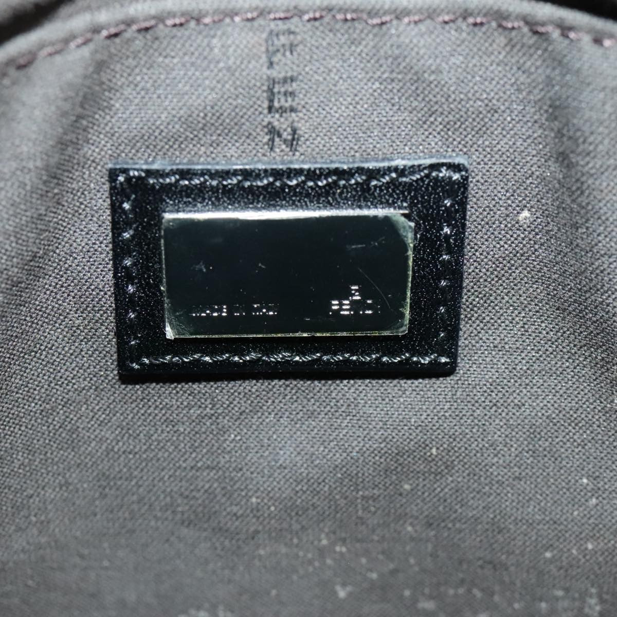 Fendi Mamma Baguette Shoulder Bag Canvas, BLACK, CANVAS, Shoulder bag