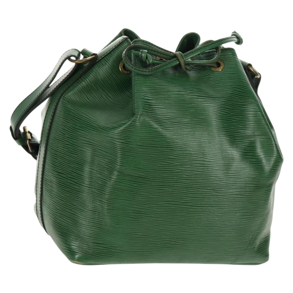 Louis Vuitton Petit Noe Handbag Epi Leather, GREEN, LEATHER, Shoulder bag