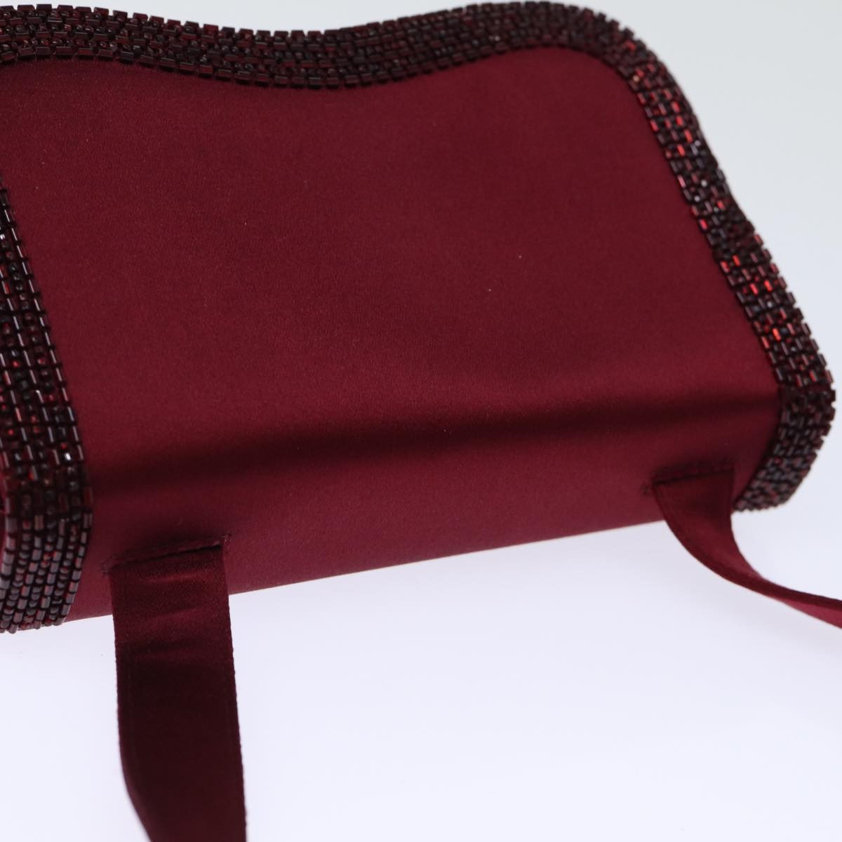 Chanel Flap shoulder Bag Satin, RED, SATIN, Shoulder bag