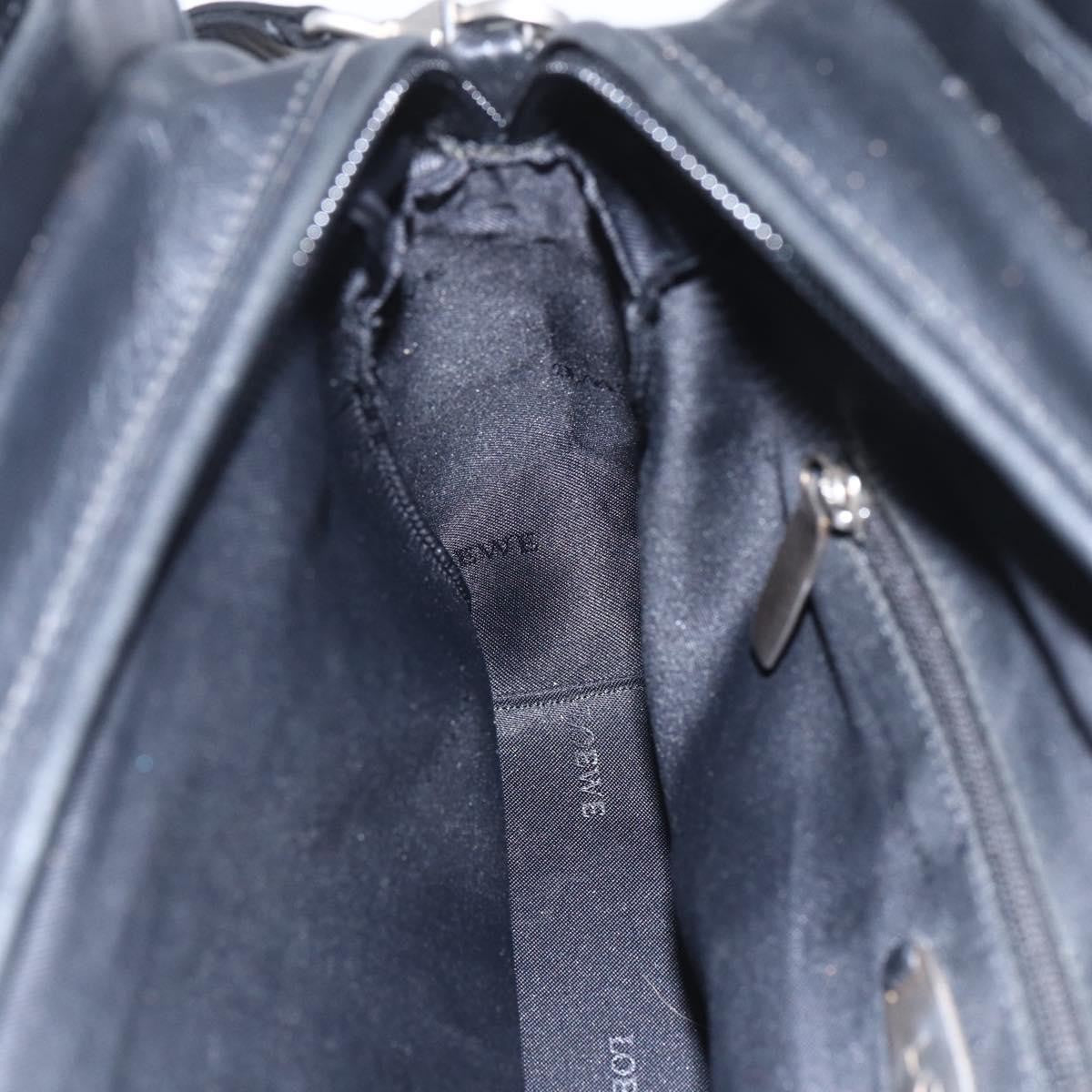 Loewe Vintage Anagram Tote Leather, BLACK, LEATHER, Tote bag