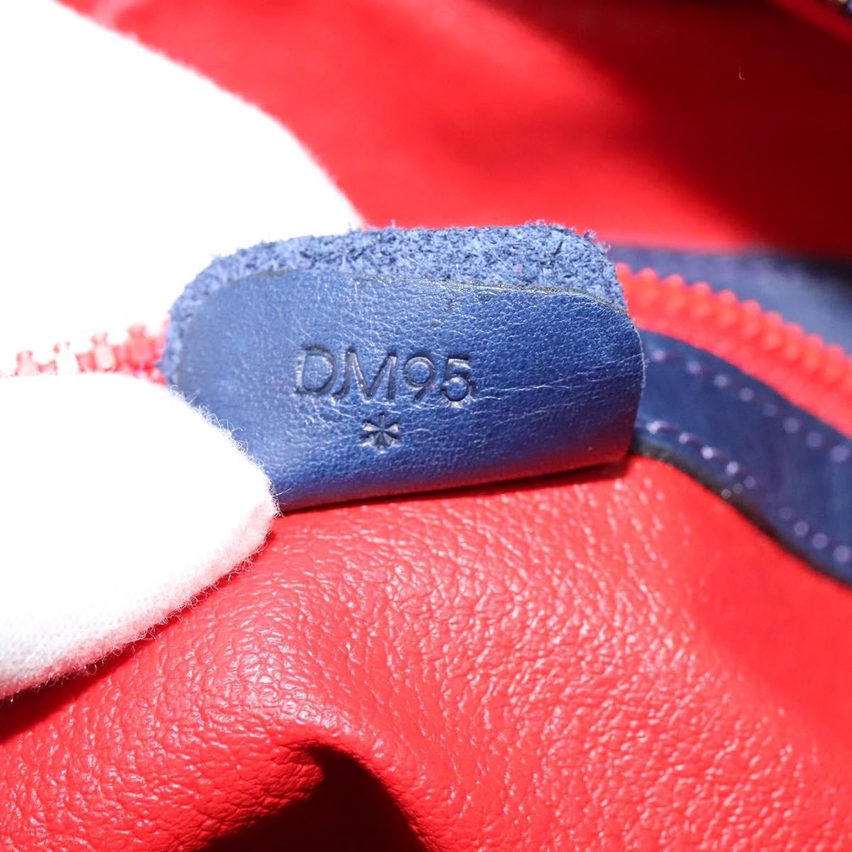 Celine Circle Logo Handbag Leather, BLUE, LEATHER, Handbag