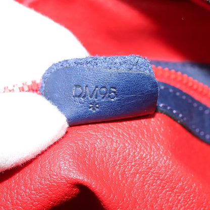 Celine Circle Logo Handbag Leather, BLUE, LEATHER, Handbag