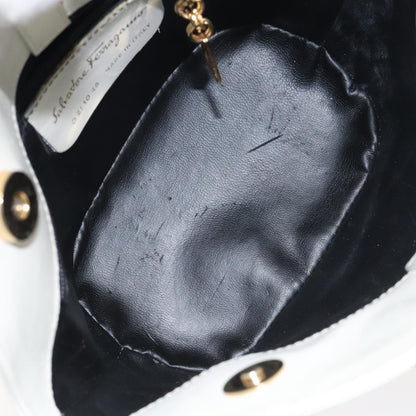 Salvatore Ferragamo Shoulder Bag Leather, WHITE, LEATHER, Shoulder bag