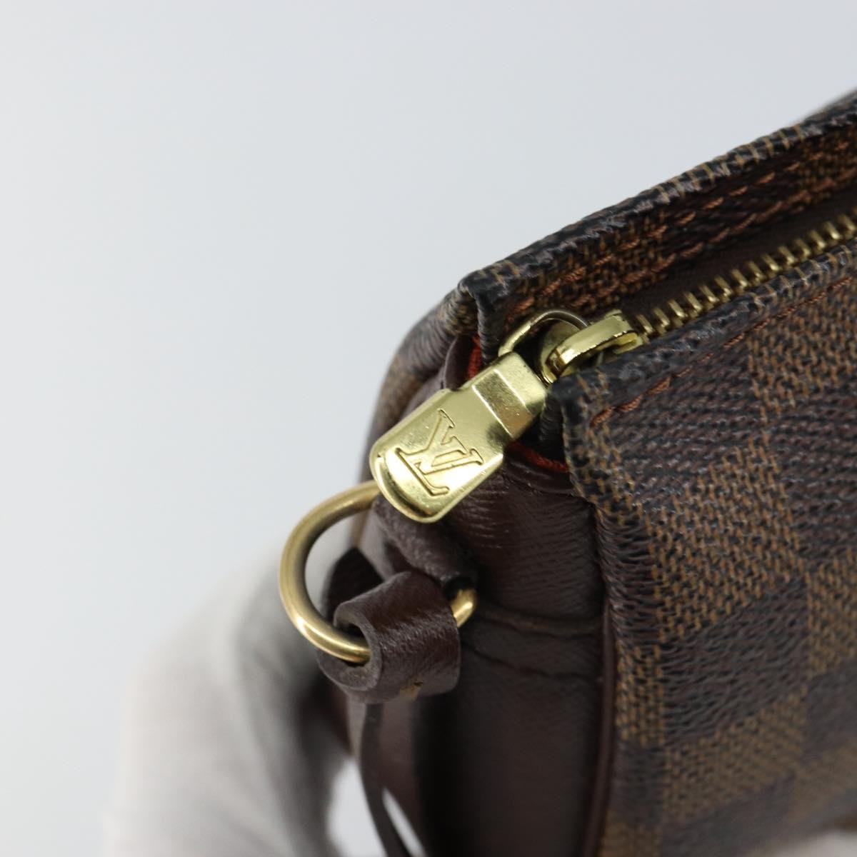 Louis Vuitton Trousse Make Up Bag Damier, BROWN, CANVAS, Clutche & pouche