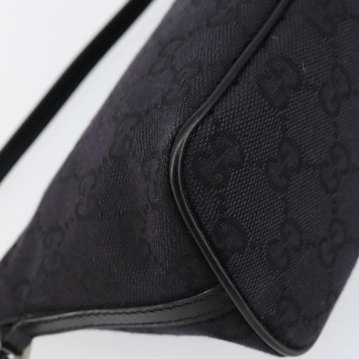 Gucci Vintage Boat Pochette GG Canvas, BLACK, CANVAS, Clutche & pouche