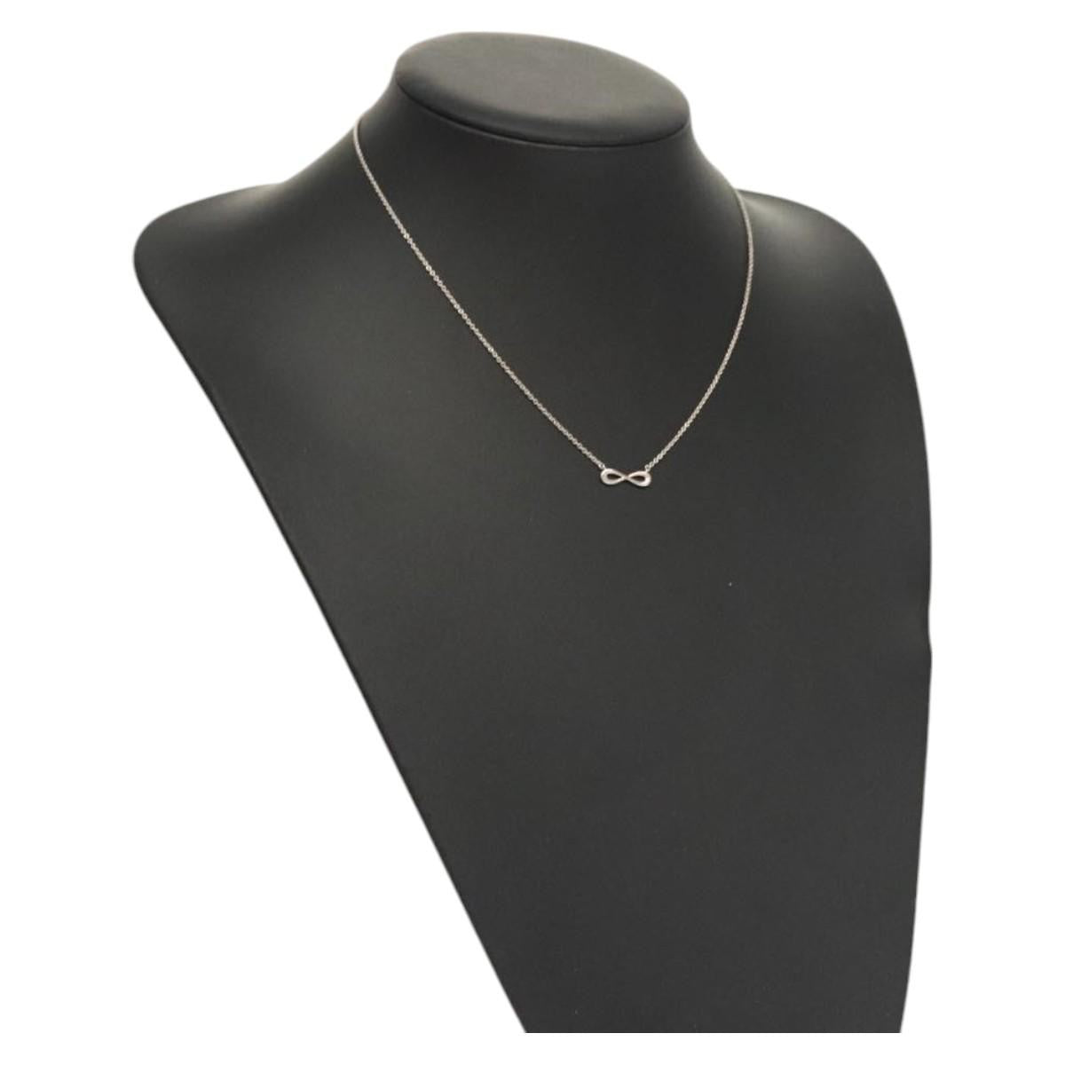 Tiffany & Co. Infinity Pendant Necklace Silver, SILVER, SILVER, Necklace