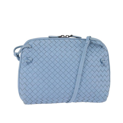 Bottega Veneta Nodini Crossbody Bag Intrecciato Nappa, BLUE, LEATHER, Crossbody bag