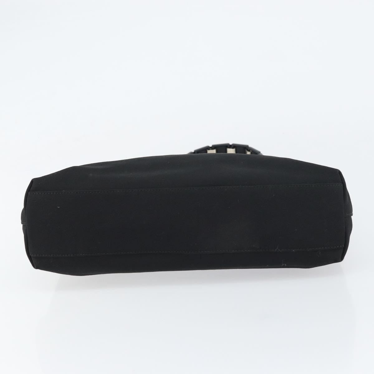 Salvatore Ferragamo Vala Shoulder Bag Nylon, BLACK, NYLON, Shoulder bag