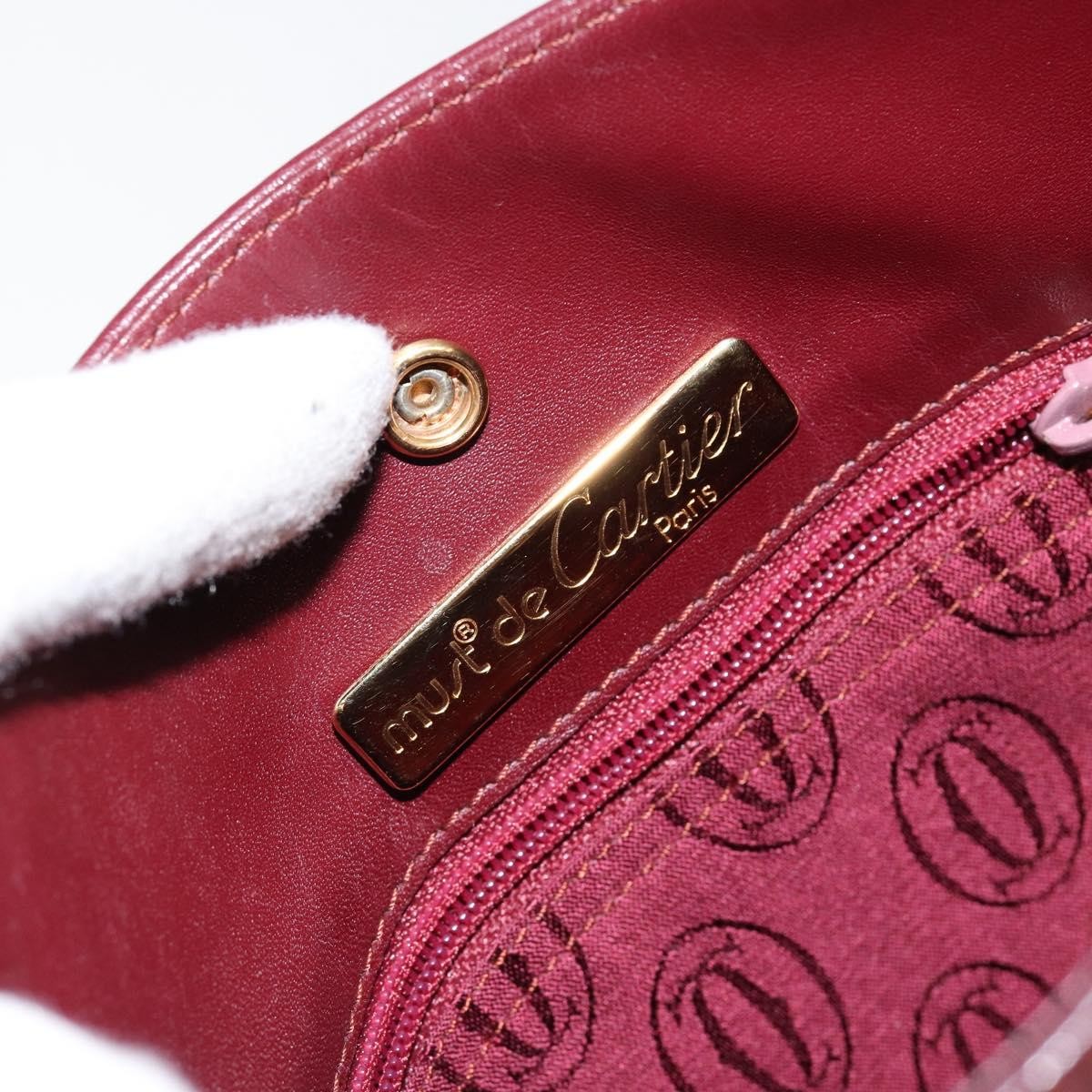 cartier Must de Cartier Shoulder Bag Leather, BURGUNDY, LEATHER, Shoulder bag