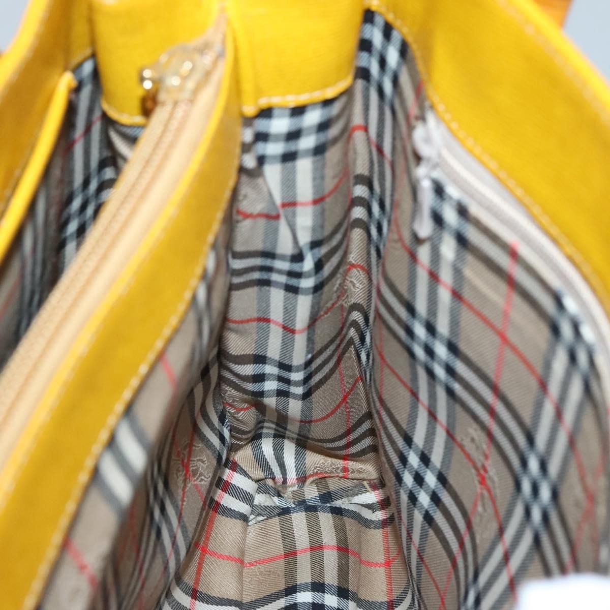 Burberry Vintage Handbag Leather, YELLOW, LEATHER, Handbag