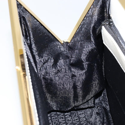 Versace Vintage Handbag Leather, WHITE, LEATHER, Handbag