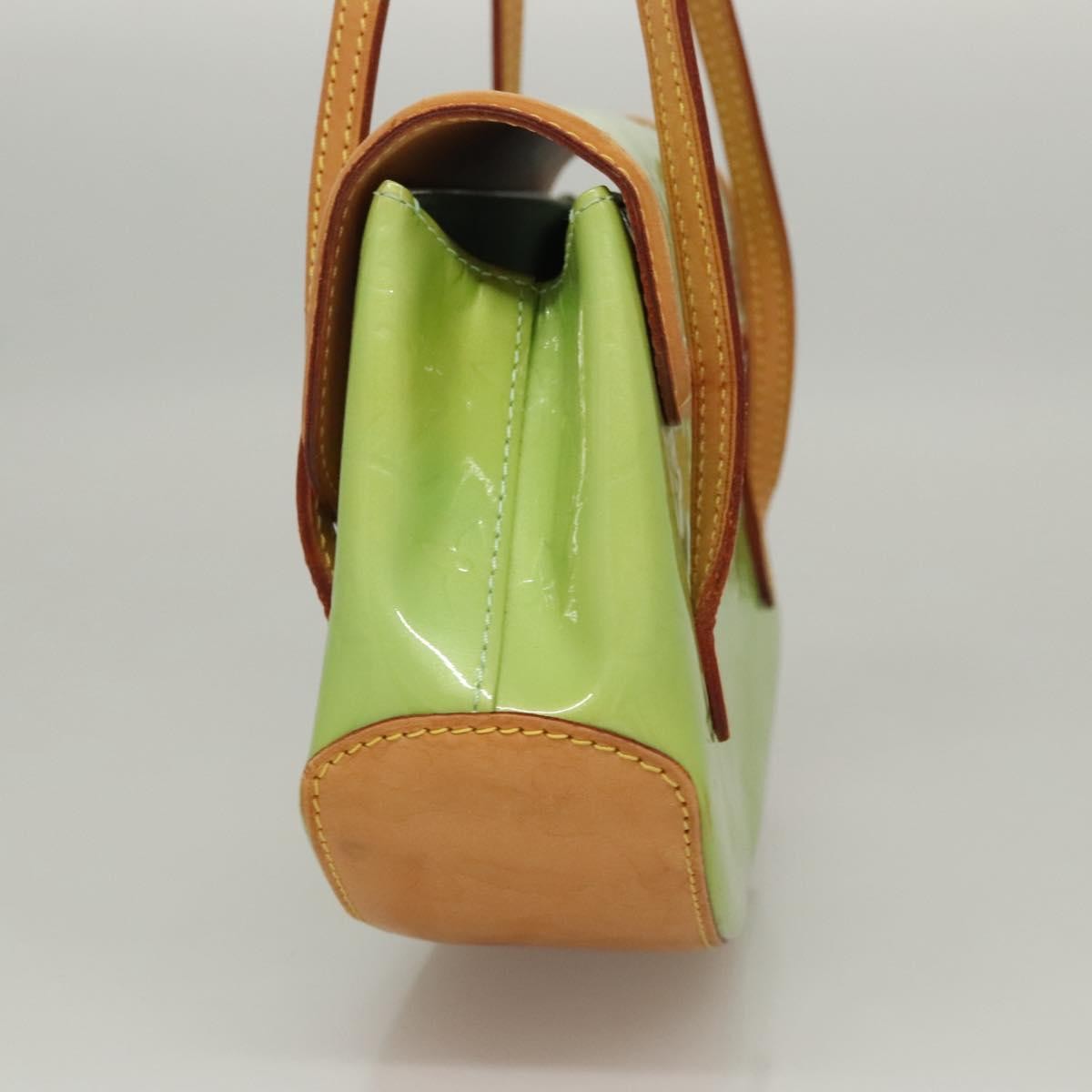 Louis Vuitton Biscayne Bay Handbag Monogram Vernis, GREEN, PATENT_LEATHER, Handbag