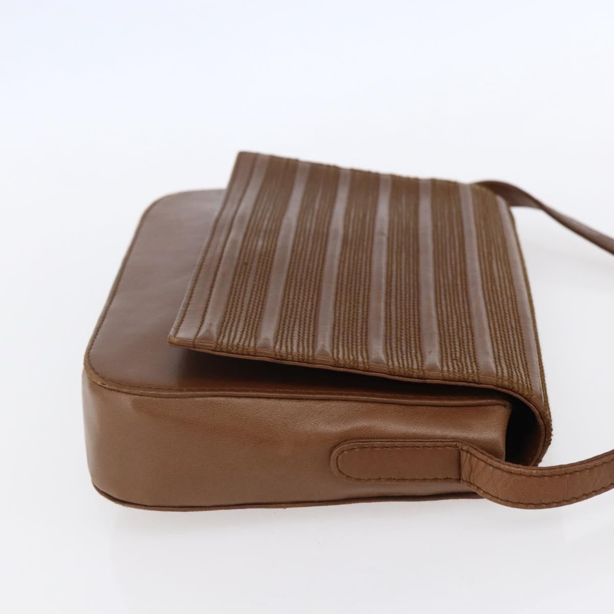 Loewe Flap Messenger Bag Leather, BROWN, LEATHER, Shoulder bag