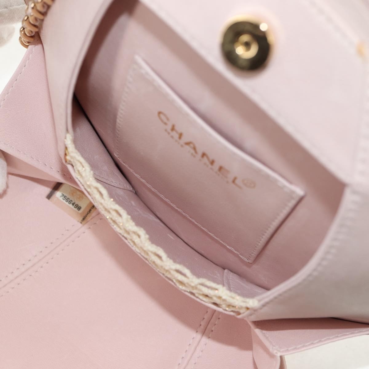 Chanel Camellia Round Clutch with Chain Satin, PINK, SATIN, Clutche & pouche