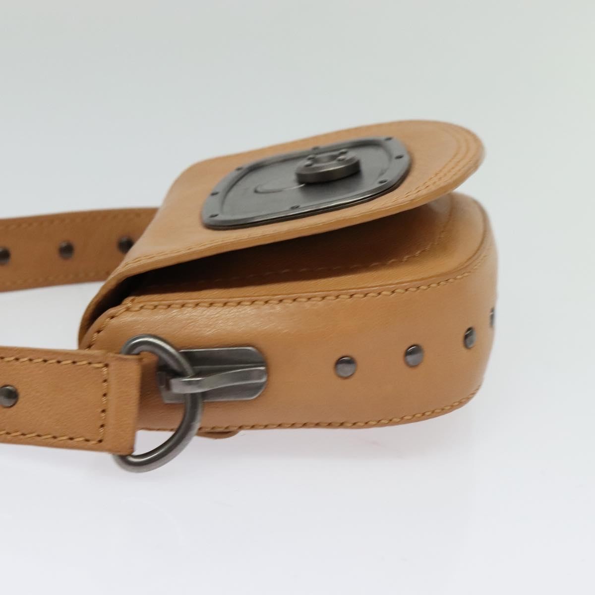 Celine Shoulder Bag Leather, BEIGE, LEATHER, Shoulder bag