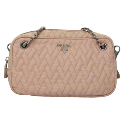 Prada Camera Bag Quilted Tessuto, PINK, NYLON, Crossbody bag